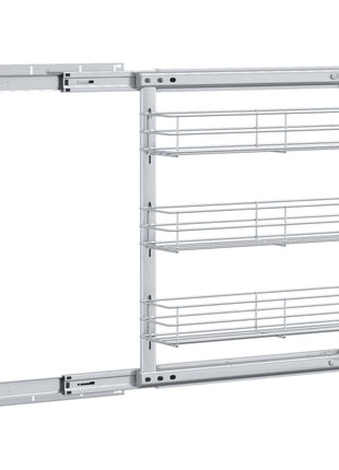 Draadmand Uittrekbaar 3-Laags 47X15,5X55,5 Cm Zilverkleurig