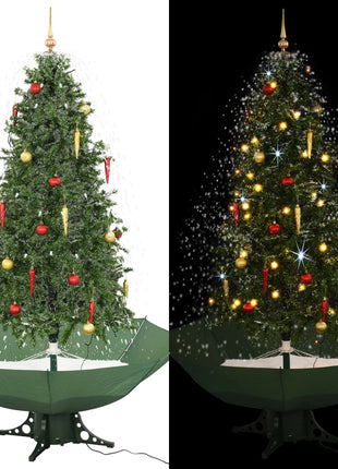 Kerstboom Sneeuwend Met Paraplubasis 190 Cm Groen