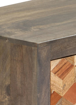 Tv-Meubel 120X30X40 Cm Massief Mangohout Grijs