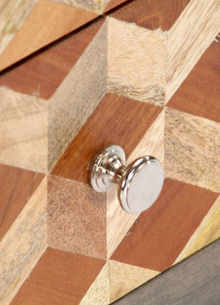 Tv-Meubel 120X30X40 Cm Massief Mangohout Grijs