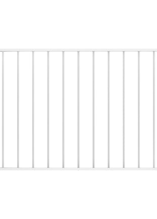 Hekpaneel 1,7x0,75 m gepoedercoat staal wit