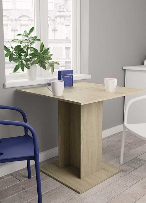 Eettafel 80x80x75 cm spaanplaat sonoma eikenkleurig