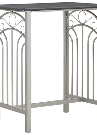 3-Delige Barset Hout En Staal