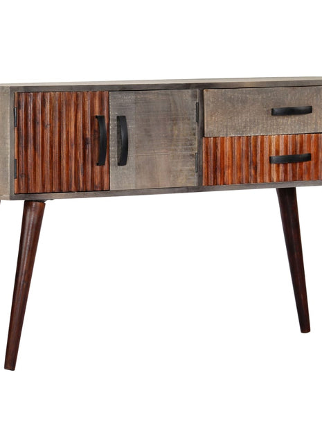 Wandtafel 120X35X75 Cm Massief Ruw Mangohout Grijs