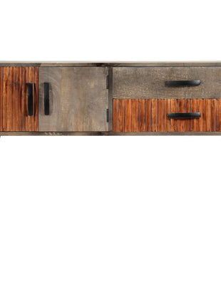Wandtafel 120X35X75 Cm Massief Ruw Mangohout Grijs
