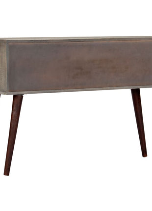 Wandtafel 120X35X75 Cm Massief Ruw Mangohout Grijs