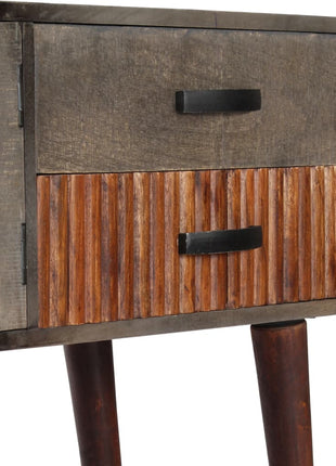 Wandtafel 120X35X75 Cm Massief Ruw Mangohout Grijs
