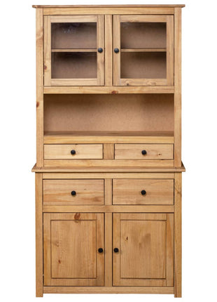 Hoge Kast Panama Range 93X40,5X180 Cm Massief Grenenhout