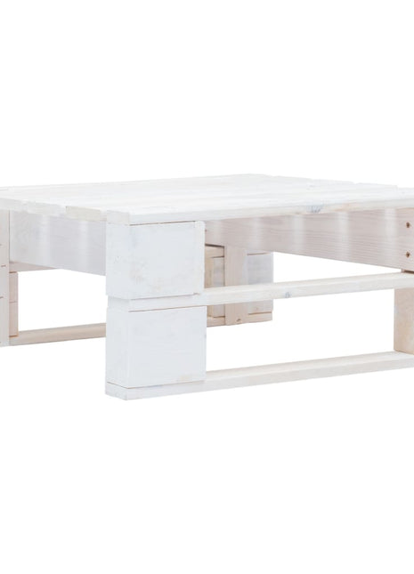 Tuinhocker pallet hout wit