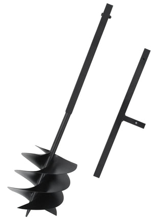 Grondboor met handgreep 250 mm staal zwart