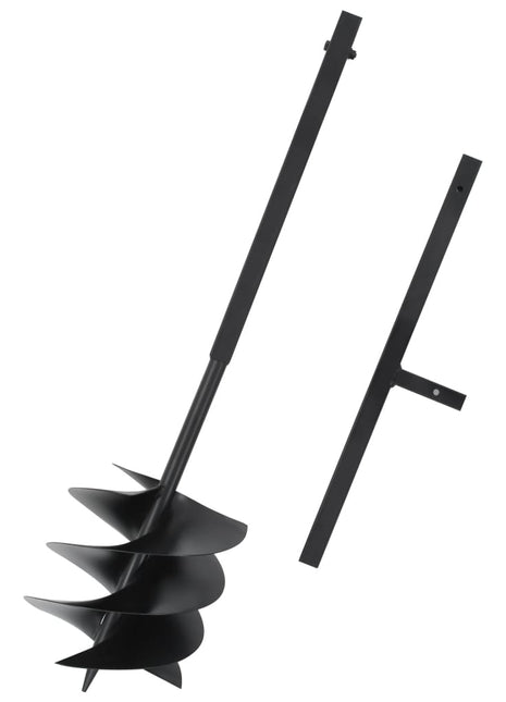 Grondboor met handgreep 250 mm staal zwart