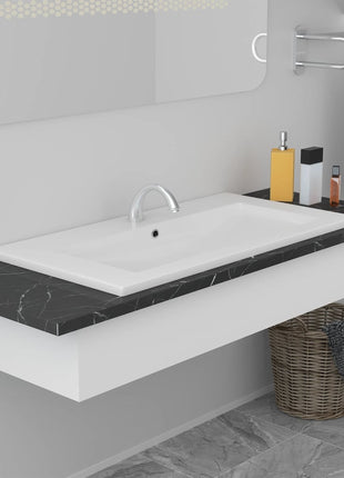 Inbouwwastafel 101X39,5X18,5 Cm Keramiek Wit