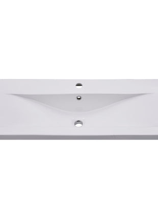 Inbouwwastafel 101X39,5X18,5 Cm Keramiek Wit
