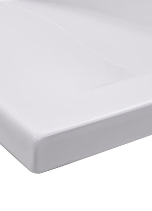Inbouwwastafel 101X39,5X18,5 Cm Keramiek Wit