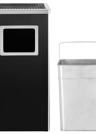 Asbak/prullenbak Hotel 45 L staal zwart