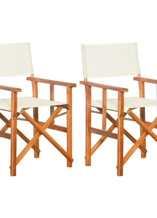 Regisseursstoelen 2 st massief acaciahout
