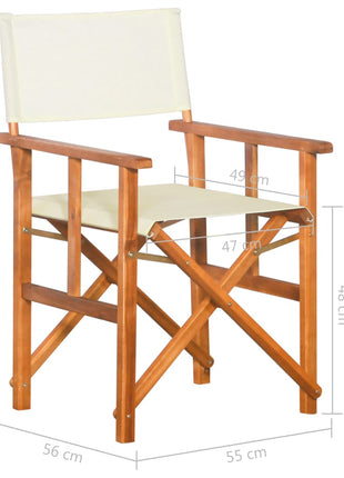 Regisseursstoelen 2 st massief acaciahout