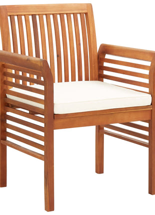 Tuinstoelen 2 st met kussens massief acaciahout
