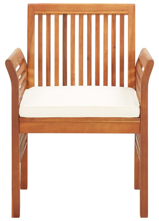 Tuinstoelen 2 st met kussens massief acaciahout