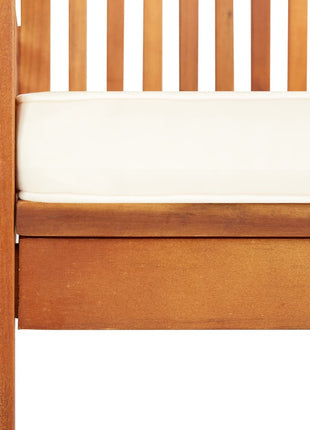 Tuinstoelen 2 st met kussens massief acaciahout