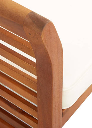 Tuinstoelen 2 st met kussens massief acaciahout