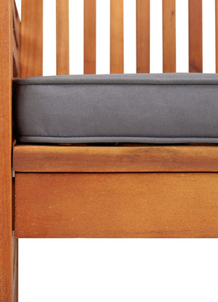 Tuinstoelen 2 st met kussens massief acaciahout