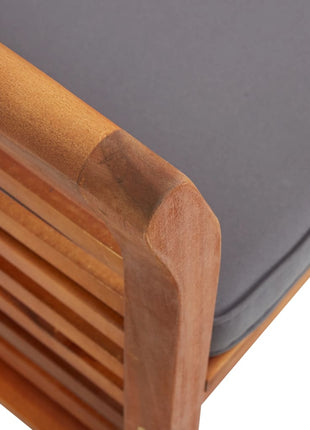 Tuinstoelen 2 st met kussens massief acaciahout