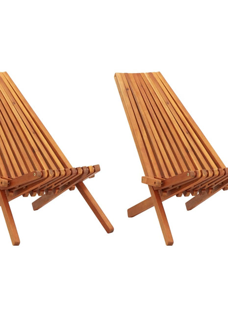 Loungestoelen inklapbaar 2 st massief acaciahout