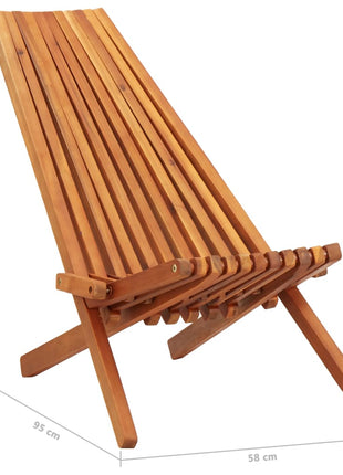 Loungestoelen inklapbaar 2 st massief acaciahout