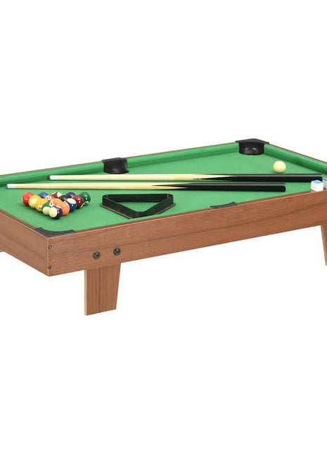Minipooltafel 3 Feet 92x52x19 cm bruin en groen