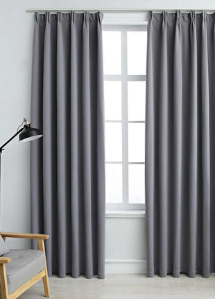 Gordijnen Verduisterend Met Haken 2 St