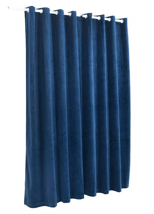 Gordijn Verduisterend Met Ringen 290X245 Cm Fluweel Blauw