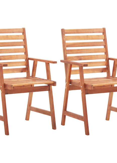 Tuinstoelen 2 st massief acaciahout