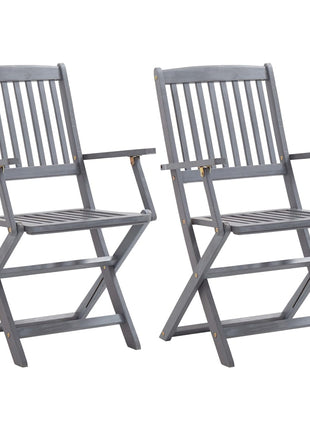 Tuinstoelen inklapbaar 2 st massief acaciahout
