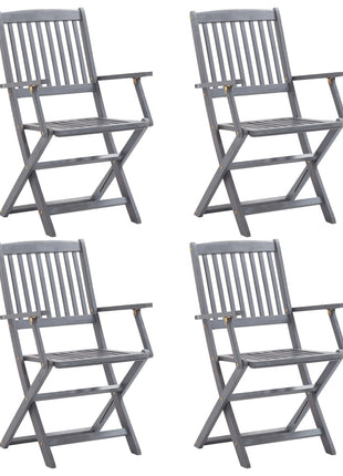 Tuinstoelen inklapbaar 4 st massief acaciahout