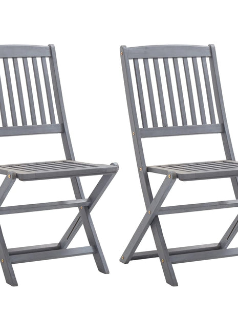 Tuinstoelen inklapbaar 2 st massief acaciahout