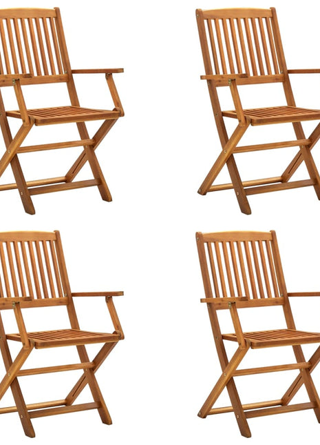 Tuinstoelen inklapbaar 4 st massief acaciahout