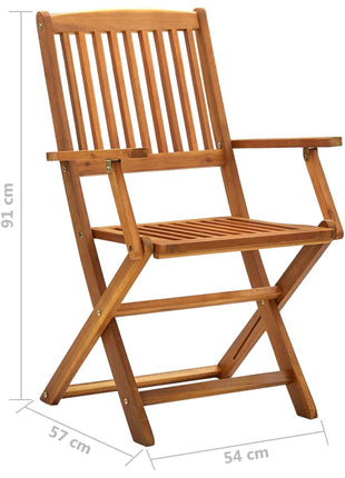 Tuinstoelen inklapbaar 4 st massief acaciahout