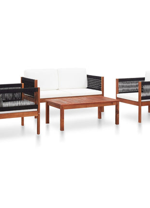 4-Delige Loungeset Massief Acaciahout