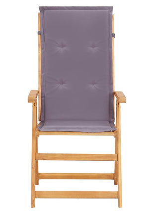 Tuinstoelen 2 st verstelbaar massief acaciahout bruin