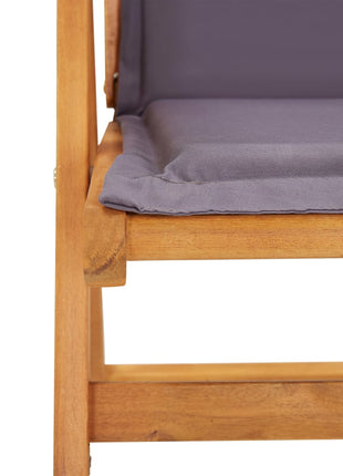 Tuinstoelen 2 st verstelbaar massief acaciahout bruin
