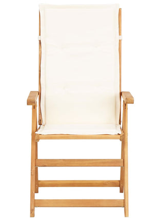 Tuinstoelen 2 st verstelbaar massief acaciahout bruin