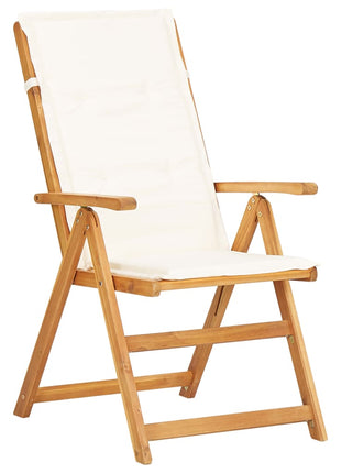 Tuinstoelen 2 st verstelbaar massief acaciahout bruin