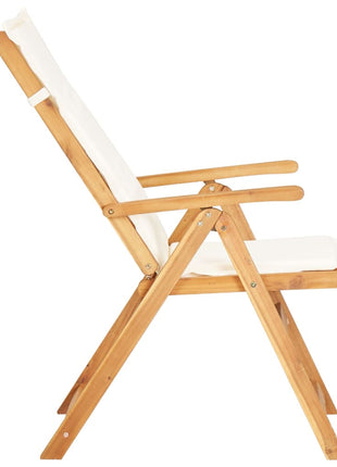Tuinstoelen 2 st verstelbaar massief acaciahout bruin
