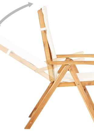 Tuinstoelen 2 st verstelbaar massief acaciahout bruin