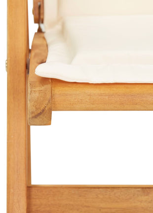 Tuinstoelen 2 st verstelbaar massief acaciahout bruin