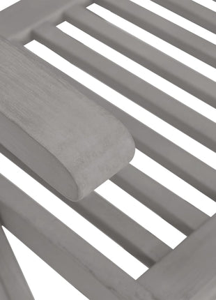 Tuinstoelen 2 st verstelbaar massief acaciahout grijs
