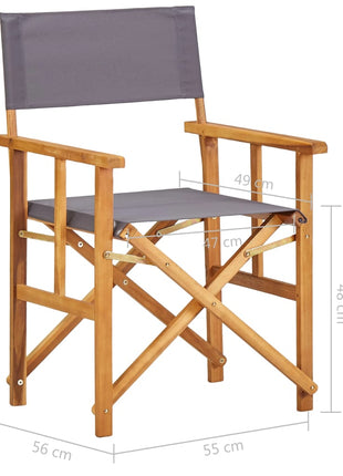 Regisseursstoelen 2 st massief acaciahout