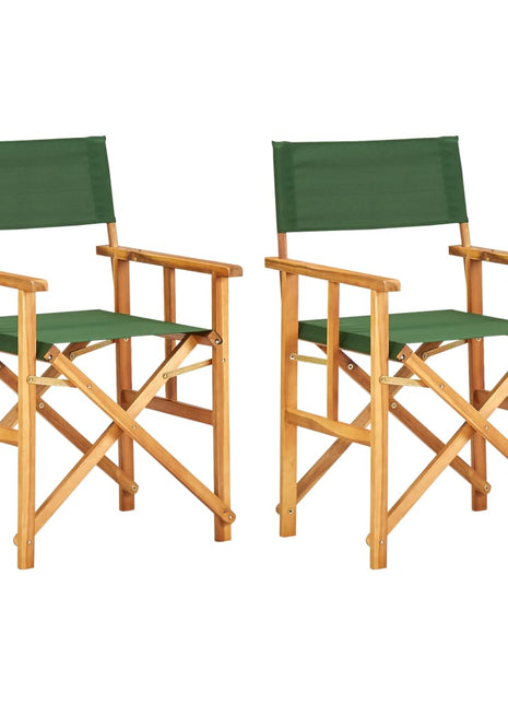 Regisseursstoelen 2 st massief acaciahout groen