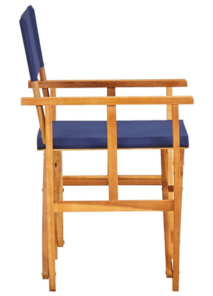 Regisseursstoel massief acaciahout blauw